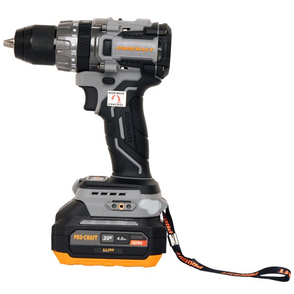 PROCRAFT Industrial CD20A příklepová bezuhlíková aku vrtačka LiIon 20V 2Ah Obrázek