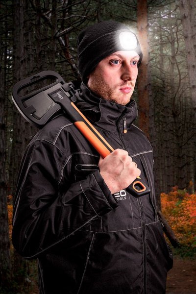 NEO TOOLS 81-632 čepice s čelovkou 45lm nabíjecí USB univerzální velikost ČERNÝ MASKÁČ Obrázek