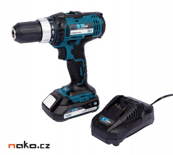XTline XT102700-1B2 aku vrtačka 18V LiIon 1x 2Ah Obrázek