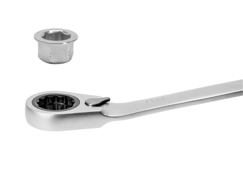 EXTOL PREMIUM 8816101 klíč ráčnový tvarovaný se sadou vložek 8-19mm 11ks CrV Obrázek