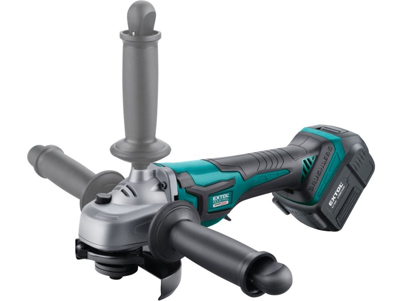 EXTOL INDUSTRIAL 8791842 aku úhlová bruska SHARE20V, 125mm, BRUSHLESS 20V LiIon 4Ah Obrázek