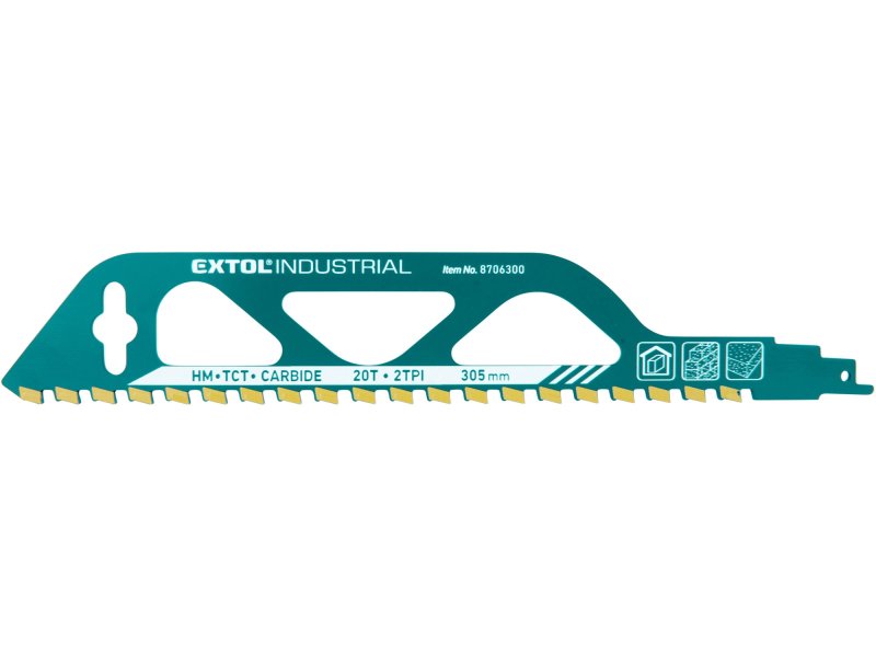 EXTOL INDUSTRIAL 8706300 pilový plátek SK do ocasky  na cihly 305x50x2,5mm