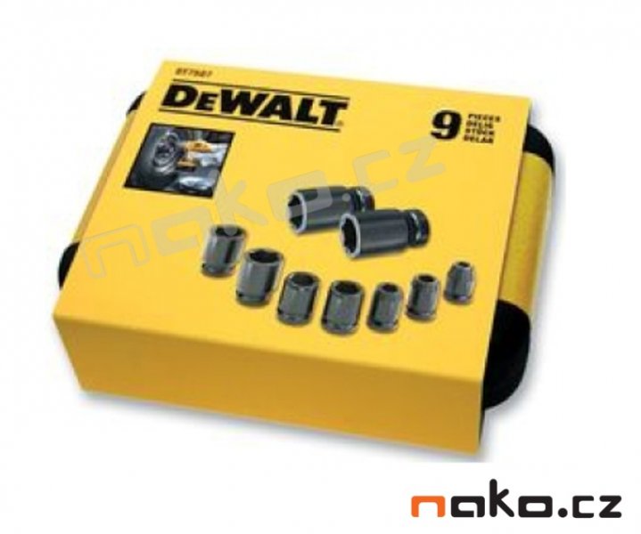 DeWALT DT7507 sada rázových hlavic - 9ti dílná