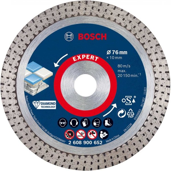 BOSCH Expert 76x1,5x10mm HardCeramic DIA kotouč pro mini úhlové brusky Obrázek