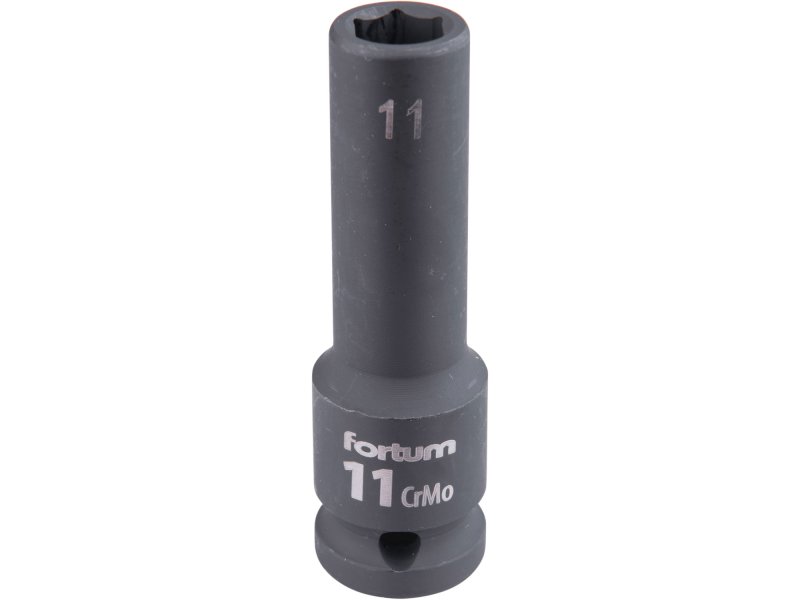 FORTUM 4703211 hlavice 1/2" nástrčná 11mm úderová průmyslová 78mm prodloužená CrMoV