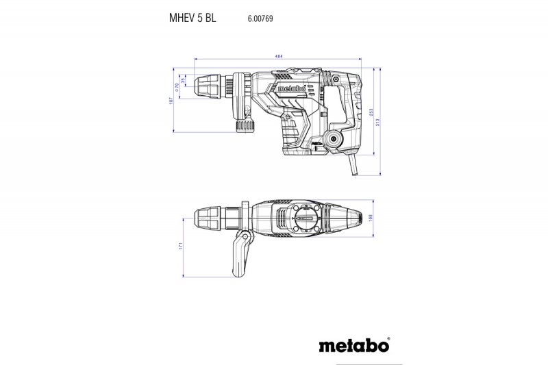 METABO MHEV 5 BL sekací kladivo SDSmax 600769500