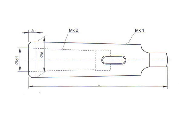 Pouzdro redukční s kuželem morse 241240, 4/1 Obrázek
