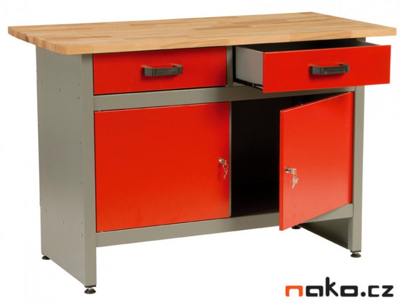 MARS 5800 dílenský pracovní stůl 2x zásuvka, 2x dvířka Obrázek