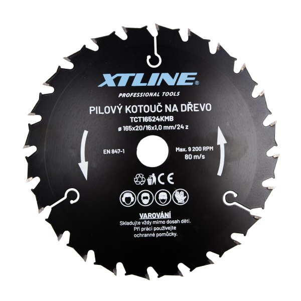 XTline TCT16524KMB kotouč pilový vidiový 165x20/16mm 24z Obrázek