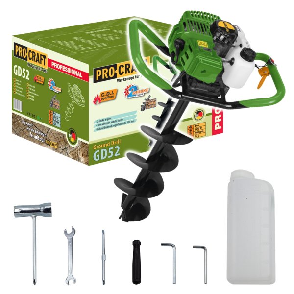 PROCRAFT GD52 zemní půdní vrták benzínový