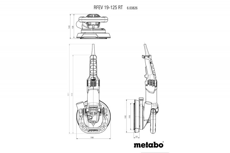METABO RFEV 19-125 RT renovační fréza na lepidla a nátěry 603826710