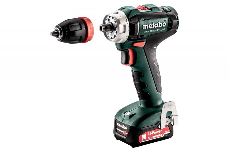 METABO PowerMaxx BS 12 Q aku vrtačka LiIon 2x2Ah 601037500 Obrázek