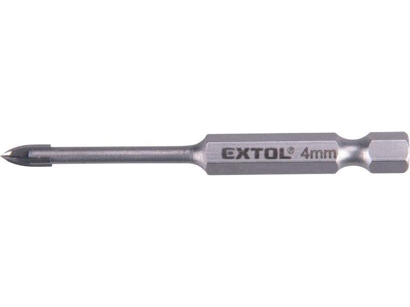 EXTOL PREMIUM 8801884 vrták na sklo a keramiku karbidový 4mm s šestihrannou stopkou