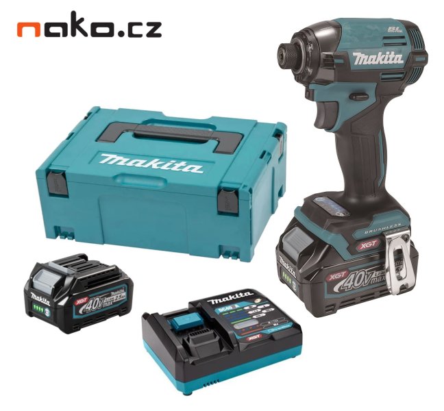 MAKITA TD002GD201 aku rázový utahovák 1/4" LiIon XGT 40V 2x 2,5Ah