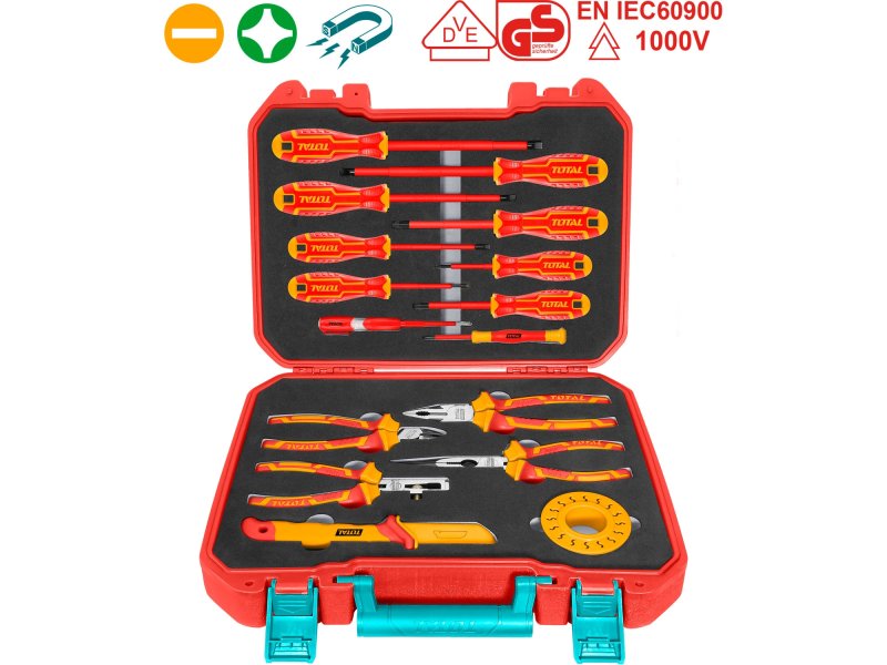 TOTAL THKIST3062 sada izolovaného elektrikářského nářadí VDE 1000V 6ks industrial Obrázek