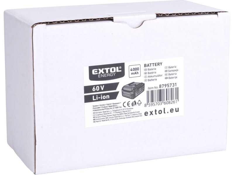 EXTOL ENERGY 8795731 akumulátor LiIon 60V 4Ah, ORIGINÁL Obrázek