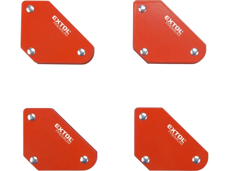 EXTOL PREMIUM 8815180 magnet-úhelník svařovací sada 4ks, 45°-90°-135° nosnost do 4kg Obrázek