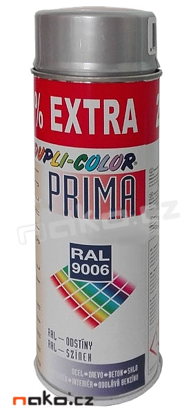 DUPLI-COLOR PRIMA RAL 9006 sprej šedý - bílý hliník 500ml PR9006.5