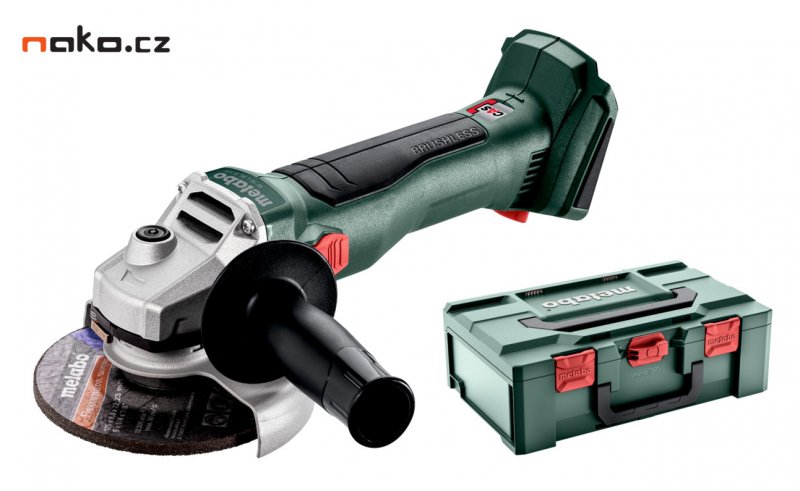 METABO W 18 L BL 9-125 aku úhlová bezuhlíková bruska v metaBOXu, bez baterií 602374840 Obrázek