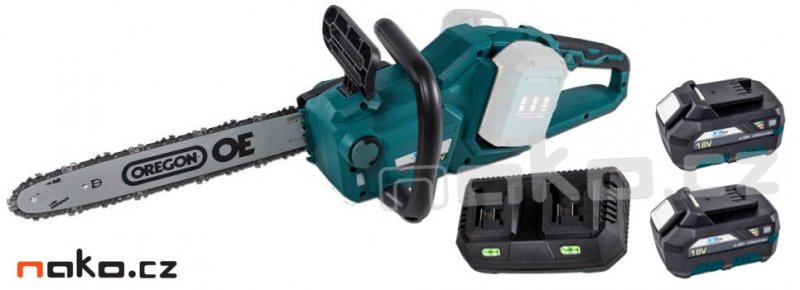 XTline XT102870-2B4 aku řetězová pila 35cm 2x18V LiIon 2xbaterie 4,0Ah+dvojnabíječka