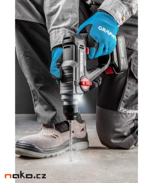 GRAPHITE ENERGY+ 58G009 vrtací aku kladivo SDS+ 18V Li-Ion bez akumulátoru Obrázek