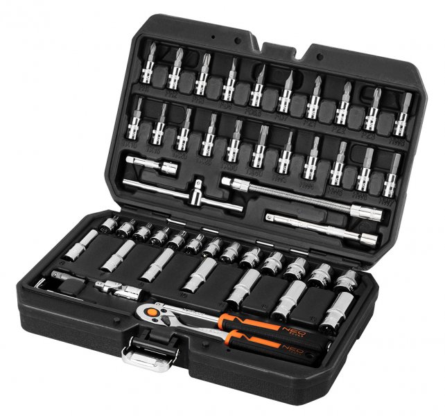 NEO TOOLS 10-006 gola sada 1/4" 53 dílů CrV Obrázek