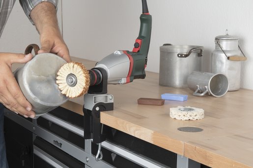 WOLFCRAFT 2179000 profesionální leštící sada, 2x kotouč, 2x leštící pasta, stopka Obrázek