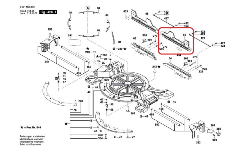 BOSCH 1609B04494 úhlové pravítko poz.66