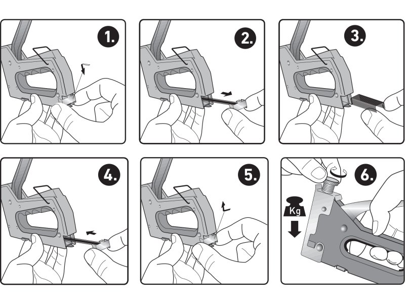 EXTOL CRAFT 9176 pistole sponkovací a hřebíkovací 4-14mm 3v1, nastavitelný úder Obrázek