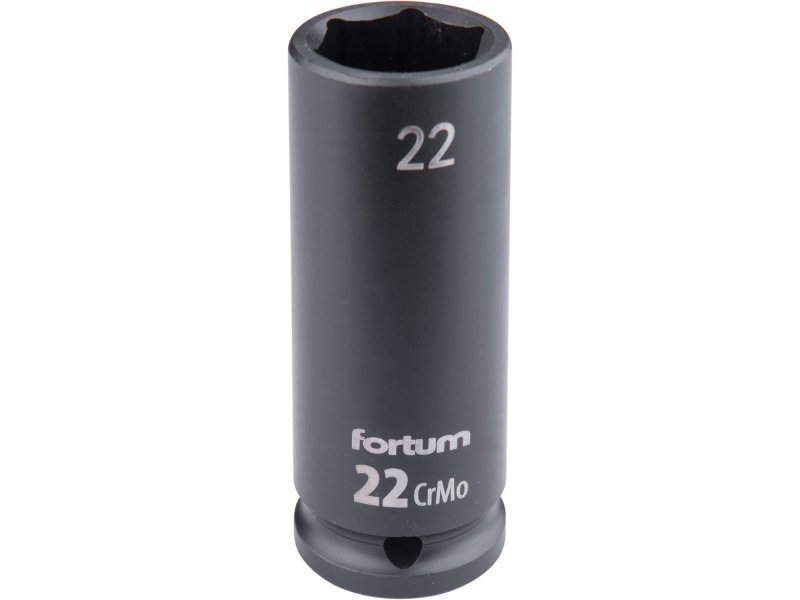 FORTUM 4703222 hlavice 1/2" nástrčná 22mm úderová průmyslová 78mm prodloužená CrMoV