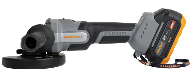 PROCRAFT Industrial AG125A bezuhlíková aku úhlová bruska 125mm LiIon 20V 1x 4Ah Obrázek