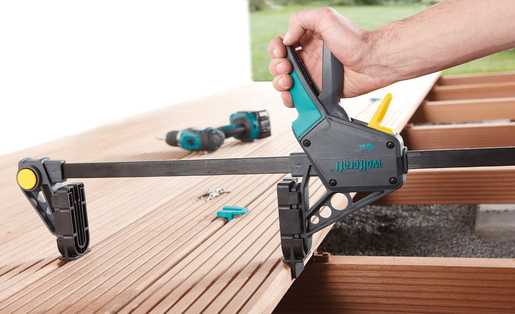 WOLFCRAFT 6985000 montážní svěrka na stavbu terasy 450mm Obrázek