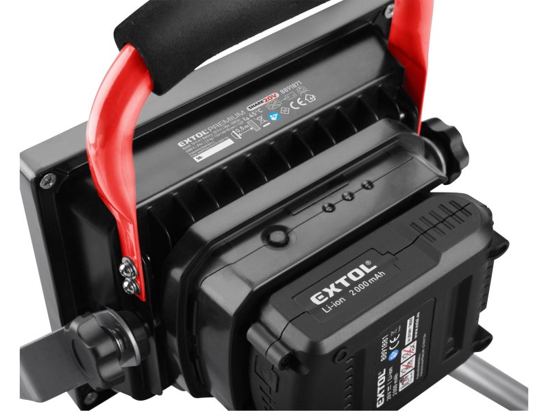 EXTOL PREMIUM 8891870 aku LED reflektor SHARE20V, 1800lm, 20V LiIon, 2Ah Obrázek