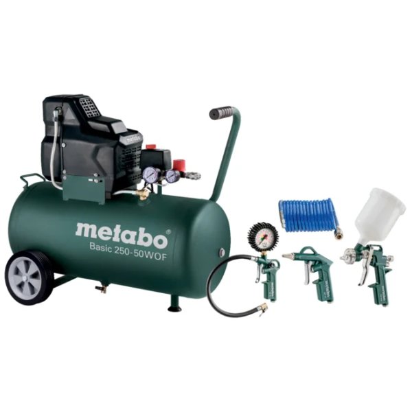 METABO Basic 250-50 W OF kompresor bezolejový + sada LPZ 4, 690988000