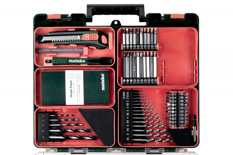 METABO PowerMaxx BS 12 Set (2x2Ah) aku vrtačka + mobilní dílna Obrázek