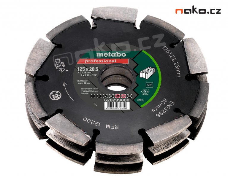 METABO DIA frézovací kotouč 125x22,23mm (28,5 mm) Obrázek