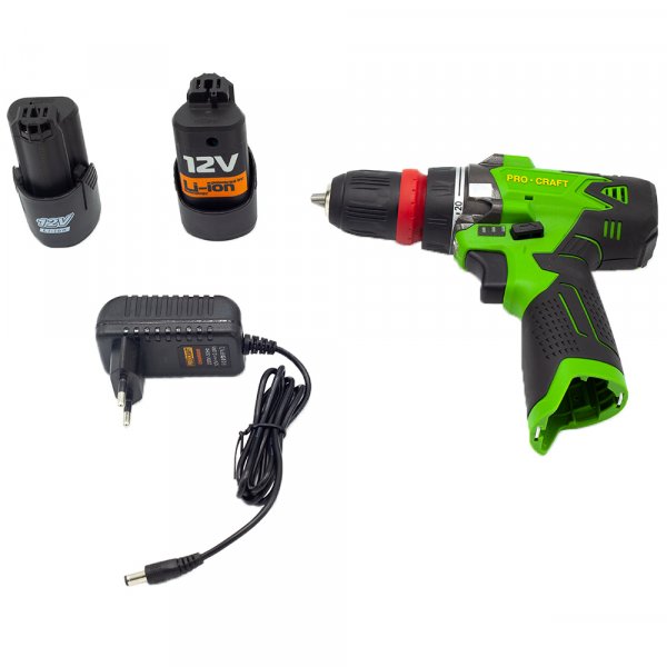 PROCRAFT PA12DFR vrtací aku šroubovák LiIon 12V 2x 1,5Ah Obrázek