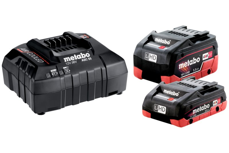 METABO Basic set 18V LiHD 1x 4Ah +1x 5,5Ah baterie a nabíječka 685160000 - ORIGINÁL