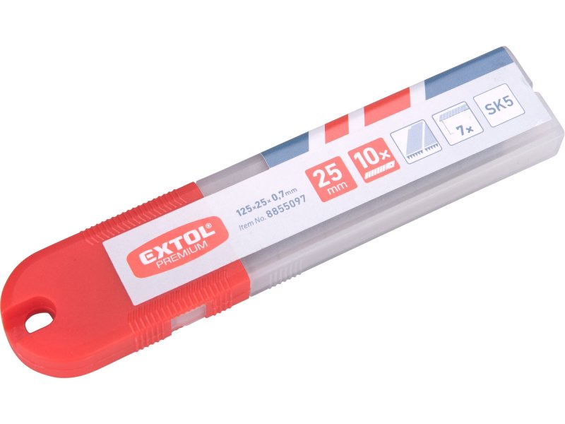 EXTOL PREMIUM 8855097 břity ulamovací se zoubkovým ostřím, 25mm, 10ks, SK5 Obrázek