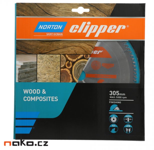 NORTON clipper 305x30mm 96z ATB pilový kotouč na dřevo a kompozity 70184608125 Obrázek
