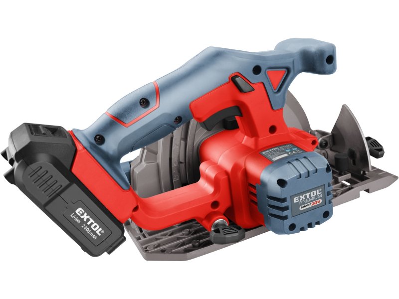 EXTOL PREMIUM 8891822 aku pila kotoučová SHARE20V, 165mm, 20V LiIon, 2Ah Obrázek