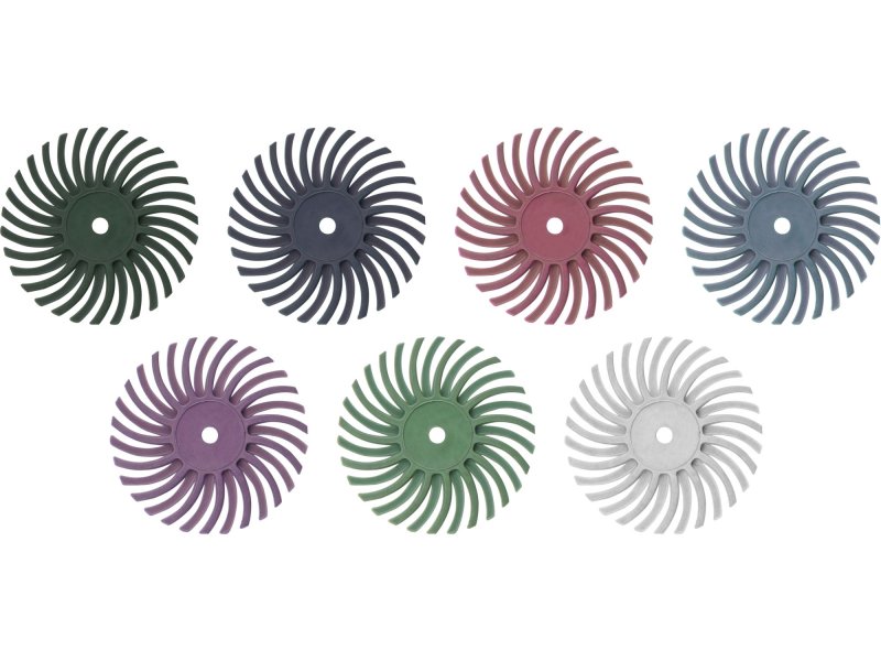 EXTOL PREMIUM 8803762 disky radiální štětinové P80,120,220,400,600,1000,2500,52ks,st.3mm Obrázek