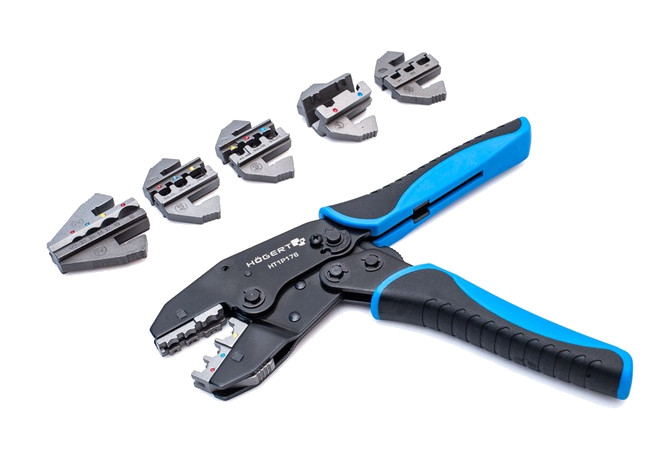 HOGERT HT1P176 kleště lisovací ráčnové s výměnnými čelistmi Obrázek