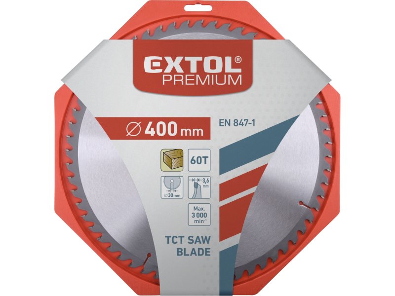 EXTOL PREMIUM 8803257 kotouč pilový 400x2,8x30mm s SK plátky 60 Z Obrázek