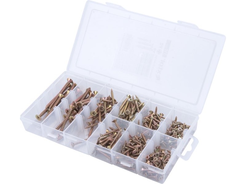 EXTOL CRAFT 1440 sada vrutů do dřeva, 9 rozměrů, 310ks Obrázek