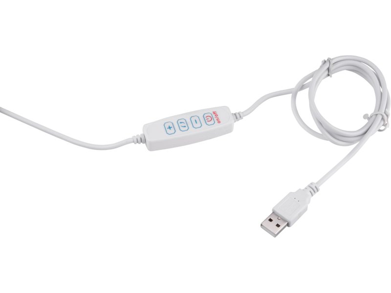 EXTOL LIGHT 43161 stolní lampa s lupou, 1300lm, 5x zvětšení, USB, bílá Obrázek