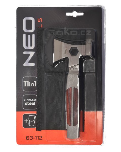 NEO TOOLS 63-112 multifunkční sekera pro táboření a kemping 11 v 1 Obrázek