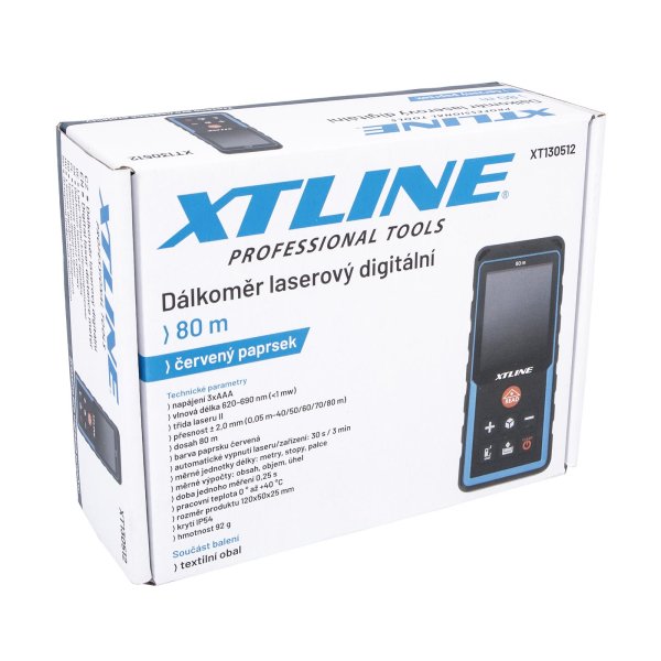 XTline XT130512 laserový digitální dálkoměr 80m