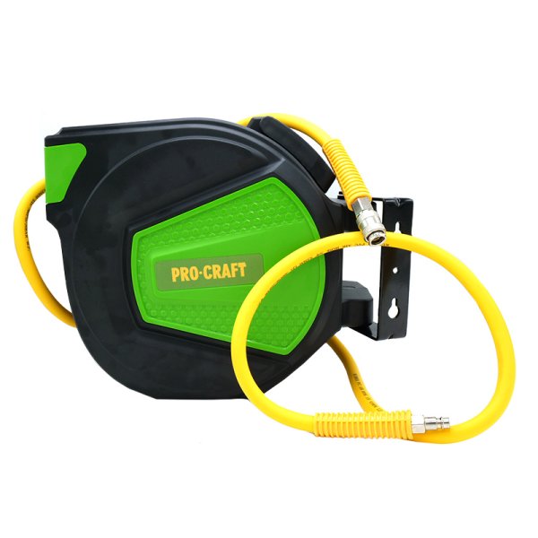 PROCRAFT HK10 tlaková hadice 10m 3/8" v samonavíjecím bubnu na stěnu Obrázek