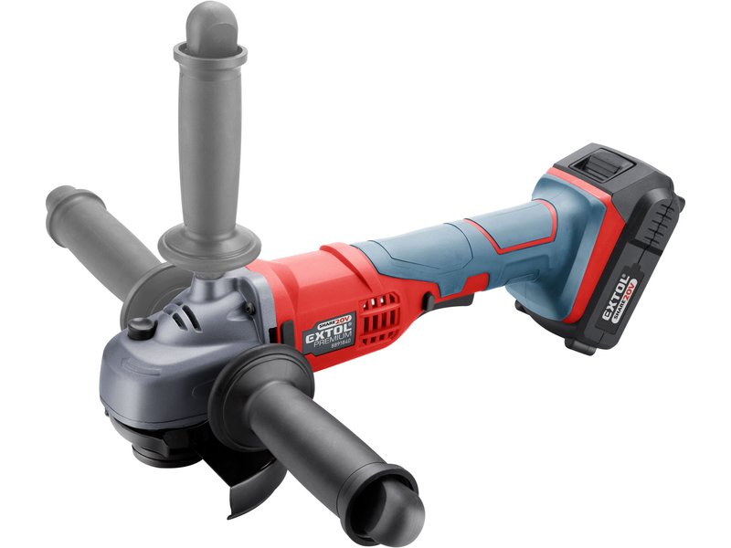 EXTOL PREMIUM 8891840 aku úhlová bruska 115mm, SHARE20V Li-ion, 2Ah Obrázek